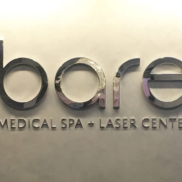 Bare Medical Spa Dimensional Lettering