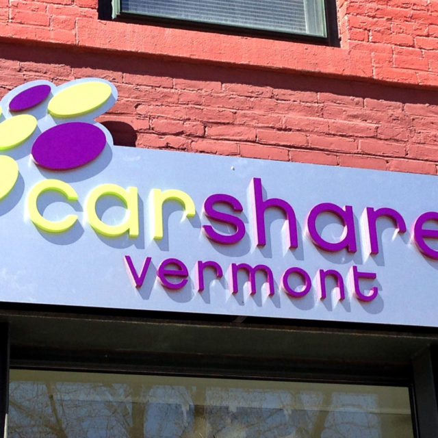 Carshare Vermont Facade Sign Dimensional Lettering