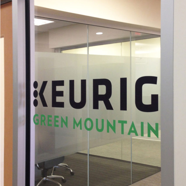 Keurig Green Mountain Frosted Window