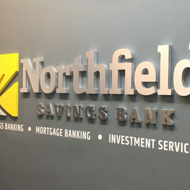 Northfield Savings Bank Wall Graphic Dimensional Lettering