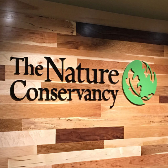 The Nature Conservancy Raised Logo Dimensional Lettering